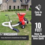 G Wood Chipper Shredder Mulcher Leaf Vacuum Kit 4 Inch x 10 Foot Heavy Duty Accessory for GreatCircle (B075SG6372), Landworks (B07JZH2FHW), SuperHandy (B07N137XQN) (Chipper NOT Included)