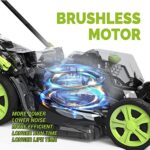 MYTOL 40V(20V X2) Cordless Lawn Mower, 16” Lawn Mower with 4.0Ah Batteries and Charger, Brushless Motor, 6 Mowing Heights & 11.9 Gal Grass Box, Lightweight Electric Lawn Mower for Garden and Yard