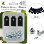 Headley Tools Titanium automover blades, robotic lawnmower replacement knives Improved screws for all Husqvarna Automower, Gardena, Yardforce robotic lawnmowers, robotic lawnmowers Accessories (Black)