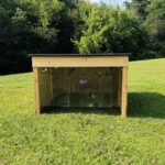 Auto-Mow Lawnmower Garage Storage Shed – The Cube Medium, 37x26x18in, Removable Curtains (Nature)
