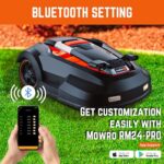 MowRo RM24PRO Robot Lawn Mower with Bluetooth App Control Ultrasonic Sensor Metal Plate 1/4 Acre 20 Degrees Slope for Small to Medium Yards