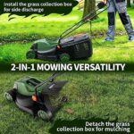 Goplus Electric Lawn Mower, 2-in-1 Versatile Corded Lawn Mower with Grass Collection Box, 10 AMP Motor, 13” Cutting Deck, 3 Adjustable Cutting Positions, Walk-Behind Lawnmower for Garden Farm Yard