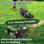 Goplus Electric Lawn Mower, 2-in-1 Versatile Corded Lawn Mower with Grass Collection Box, 12 AMP Motor, 14” Cutting Deck, 3 Adjustable Cutting Positions, Walk-Behind Lawnmower for Garden Farm Yard