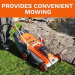 MowRo Electric Lawn Mower Redback E137C Cordless Lawn Mower HandPush Mower with Adjustable Handle and 15Inch Cutting Width Lawn Care Equipment for Landscaping and Gardening Tool Only