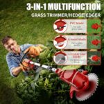 Weed Eater Cordless? Stringless Weed Wacker with 3.0ah Li-Ion & 3 Cutting Blade Types String Trimmer Yard Tools Grass Cutter Compact Power for Lawn Garden