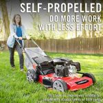 PowerSmart Self Propelled Lawn Mower, 22 Inch Lawn Mower Self-propelled, 200CC 4-Stroke Engine, 3 in 1 Gas Lawn Mower with Bag, 5 Cutting Heights Adjustable (1.2”-3.5”)