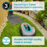 GARDENA SILENO Minimo – Fully automatic robotic lawnmower with Bluetooth App, quietest in the market, boundary wire included, for lawns up to SILENO Minimo 5400 sq ft, Grey