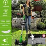 Electric Weed Eater Battery Cordless Weed Wacker Powered String Trimmer 24v 3-in-1 Cutting Tool 23 Blades Weed Trimmer Lawn Trimmer Edger Length Adjustable Weedeaters for Garden Yard Lawn Trimming