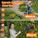 Electric Weed Wacker Cordless Weed Eater Battery Powered 21V, Lightweight Grass Trimmer/Lawn Edger/Brush Cutter, 2X 2Ah Battery Operated Weed Whacker, No String Weed Trimmer Weedeater for Garden Yard