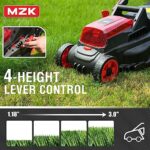 MZK 20V 13” Brushless Cordless Push Lawn Mower, 4-Position Mowing Height Adjustment w/Removeable 7-Gallon Collection Bag(2 x 4Ah Batteries and Fast Charger Included)