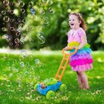Lydaz Bubble Lawn Mower for Toddlers 1-3, Kids Bubble Blower Maker Machine, Outdoor Outside Push Backyard Gardening Game Toys, Valentines Day Gifts Party Favors Toys for Preschool Baby Boys Girls