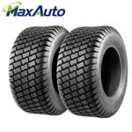 MaxAuto 16/6.50-8 16-6.5-8 Turf Tires 4 Ply Tubeless Lawn Mower Tractor 16×6.5×8(Pack of 2)