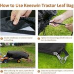 Grass Catcher Bag for Lawn Mower Tractor Opening Garden Lawn Mower Leaf Bags for Fast and Convenient Garden Lawn Leaf Cleaning