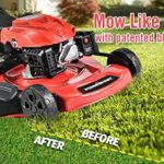 PowerSmart Lawn Mower Gas Powered with Bag, 22 Inch Self Propelled Lawn Mower with 200CC 4-Stroke Engine, 3 in 1 Lawnmower with 5 Adjustable Cutting Heights (1.2”-3.5” )